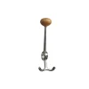 Patère Oskar, aluminium, bouton en chêne