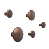 Patère The Dots métal lot de 5, Umber