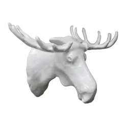 Patère tête de cerf, blanc