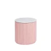 Petit Palais table d'appoint, dusty pink, h42, dessus en marbre carrara