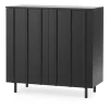 Placard Rib 96x98,5 cm, Noir doux
