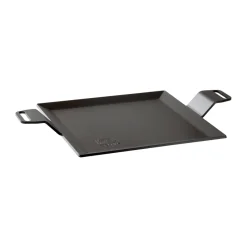 Plaque à frire en acier au carbone de 4 mm, Surface de cuisson 22x22 cm