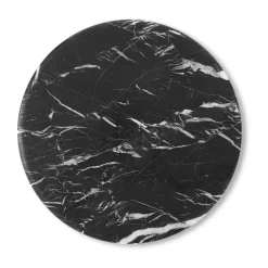 Plateau Wire Stool VP11 Ø38 cm, Nero Marquina marbre