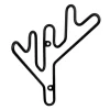 Porte manteau Twig, noir