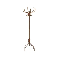 Porte-manteau Babe, Acier cuivré-ceinture cuir brun