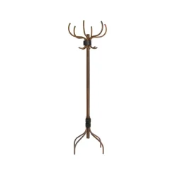 Porte-manteau Babe, Acier cuivré-ceinture cuir noir