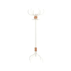 Porte-manteau Babe, Blanc-ceinture cuir naturel