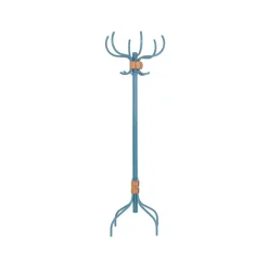Porte-manteau Babe, Ceinture cuir bleu-naturel