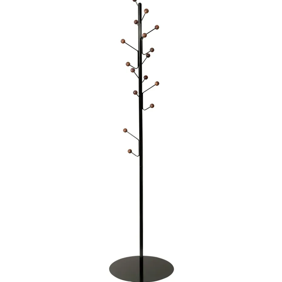 Porte-manteau Bill Floor, Marron foncé-noir