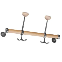 Porte-manteau Gustav, bouleau-aluminium
