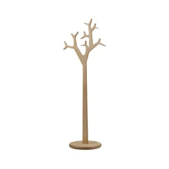 Porte-manteau sur pied Tree, chêne laqué transparent