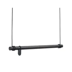 Porte-manteau Swing, oak black, l, corde black