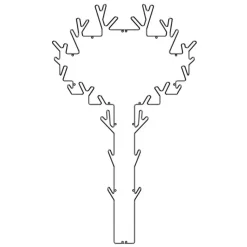 Porte-manteau Tree, noir