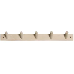 Porte-manteaux Else naturel, 5 boutons