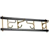 Porte-manteaux Maxi 4, Noir-Laiton
