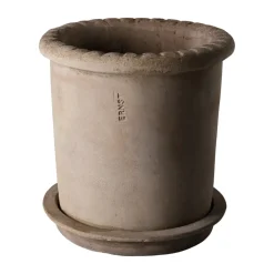 Pot en terre cuite Ernst avec soucoupe, Ø20x20 cm