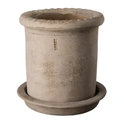 Pot en terre cuite Ernst avec soucoupe, Ø16x16 cm
