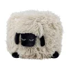 Pouf en laine Dolly 50x45 cm, Blanc