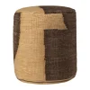 Pouf Forene cylinder Ø38x42 cm, Tan-Chocolate