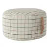 Pouf Grid Ø65 cm, Off white