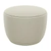 Pouf Kuon Ø48x45 cm, Boucle beige