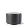 Pouf Mono, Cuir Omni 301 noir-Ø55 cm