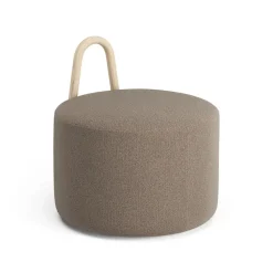 Pouf moyen avec roues Amstelle frêne peinture naturelle, Main Line flax 23