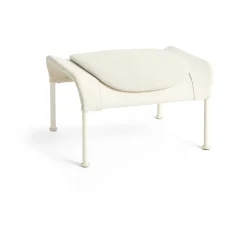 Pouf O2 Ottoman, Soft cream acier laqué eggshell