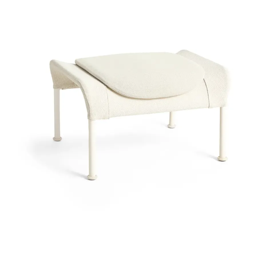 Pouf O2 Ottoman, Soft cream acier laqué eggshell