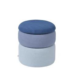 Pouf Pond 42 cm, Teintes bleutées