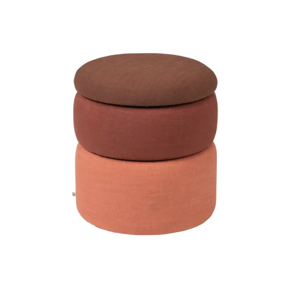 Pouf Pond 42 cm, Teintes rouillées