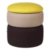 Pouf Pond 42 cm, Yellow-beige-dark grape