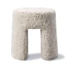 Pouf Sequoia, Peau de mouton Moonlight
