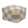 Pouf Square 50x50 cm, Gris-naturel
