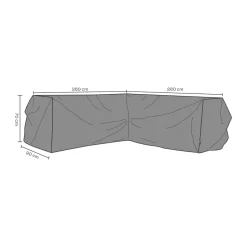Protection de meuble Brafab canapé d’angle, Noir 260 cm