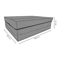 Protection de meuble Brafab ensemble salle à manger, Noir 165x155 cm
