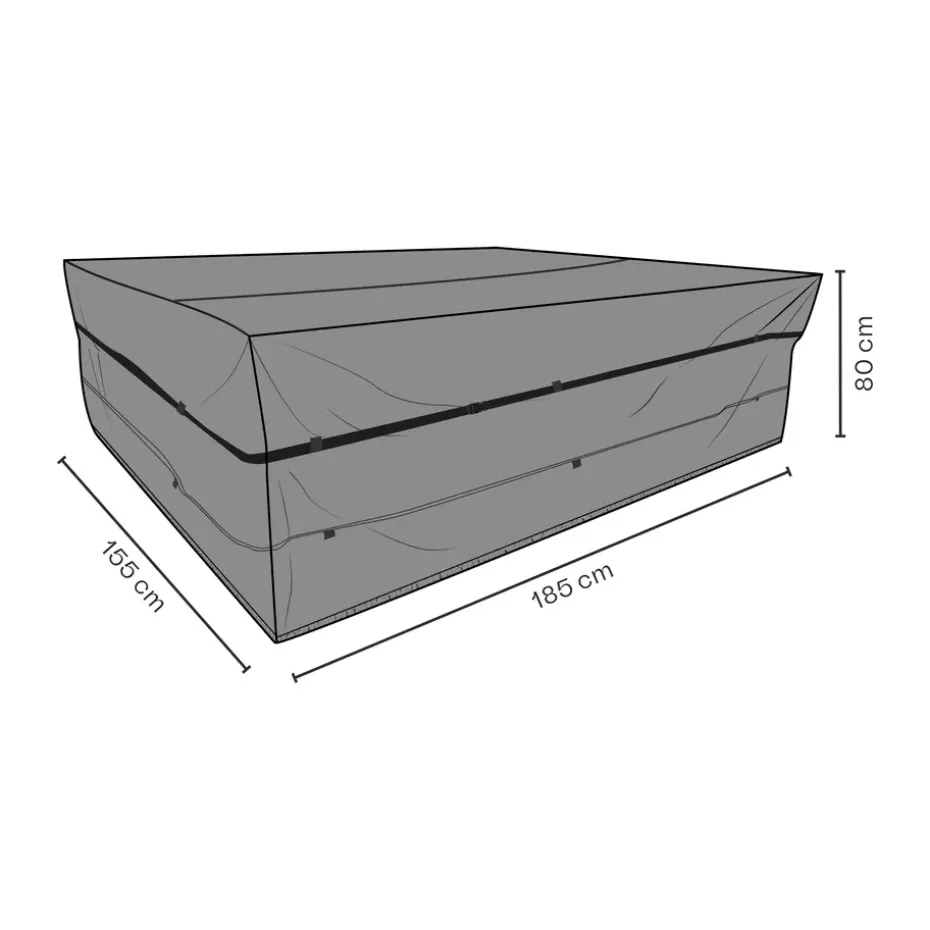 Protection de meuble Brafab ensemble salle à manger, Noir 185x155 cm