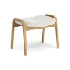 Repose-pieds Lamino chêne huilé/peau de mouton, Offwhite (blanc)