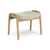 Repose-pieds Lamino chêne huilé/peau de mouton, Moonlight (beige)