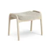 Repose-pieds Lamino chêne pigmenté blanc/peau de mouton, Moonlight (beige)