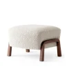 Repose-pieds Wulff ATD3, Karakorum 003 beige-pieds en noyer