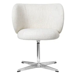 Rico dining chair swivel bouclé, Off-white