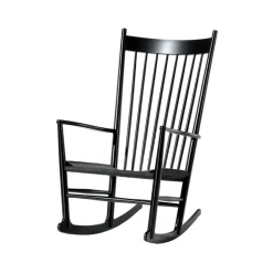 Rocking-chair J16, Noir-chêne noirci