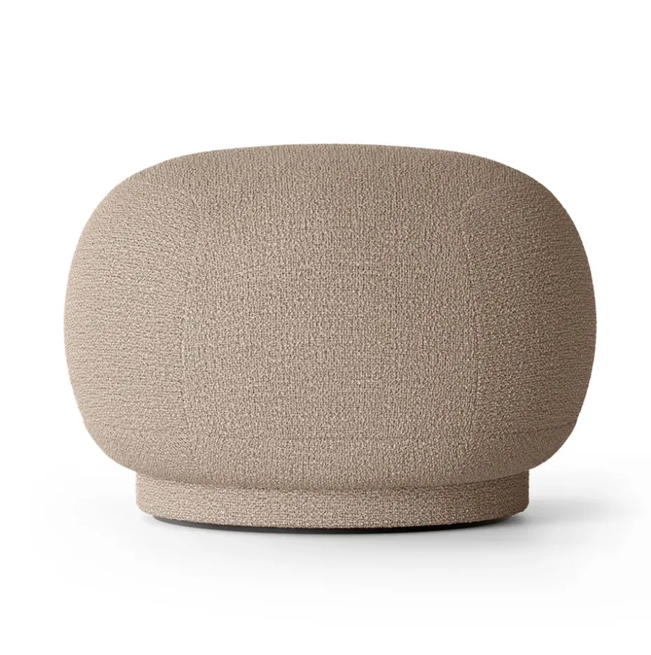 Siège pouf Rico, Bouclé sable