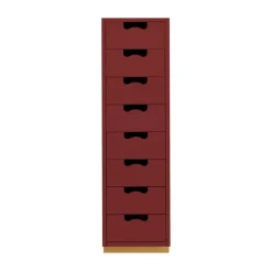 Snö commode 8 tiroirs, Brown red