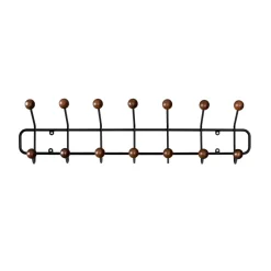 Support à vêtements Bill Horizontal S, Noir-marron foncé