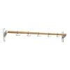 Support mural avec crochets Nostalgi 100 cm, Bambou-aluminium