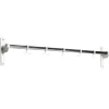 Support mural avec crochets Nostalgi 100 cm, chrome/blanc