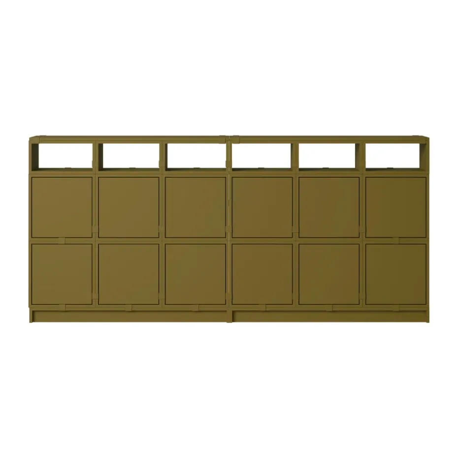 Système de rangement Stacked buffet configuration 1, Brown green