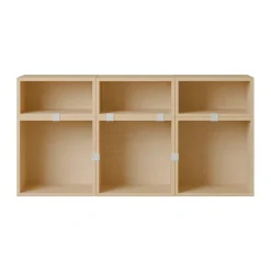 Système de rangement Stacked buffet configuration 5, Chêne